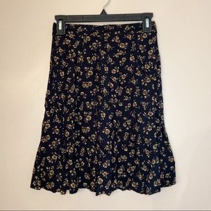TRES PAQUETTE BYER CALIFORNIA BLACK FLORAL SKIRT